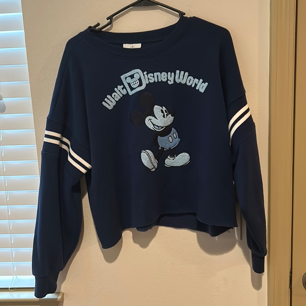 Blue crop disney sweatshirt